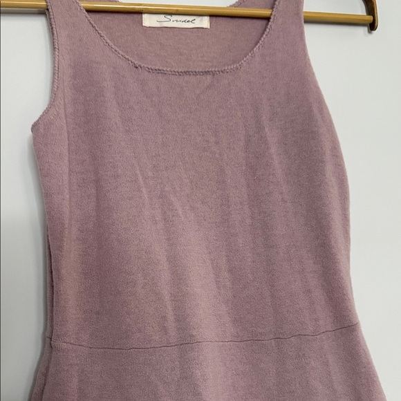 Chic Hazy Pink Wool Mini Dress - Picture 7 of 7